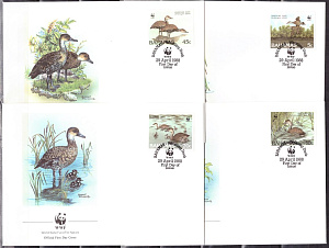 Багамы, 1988, WWF, Птицы, 4 КПД Багамы, 1988, WWF, Птицы, 4 КПД